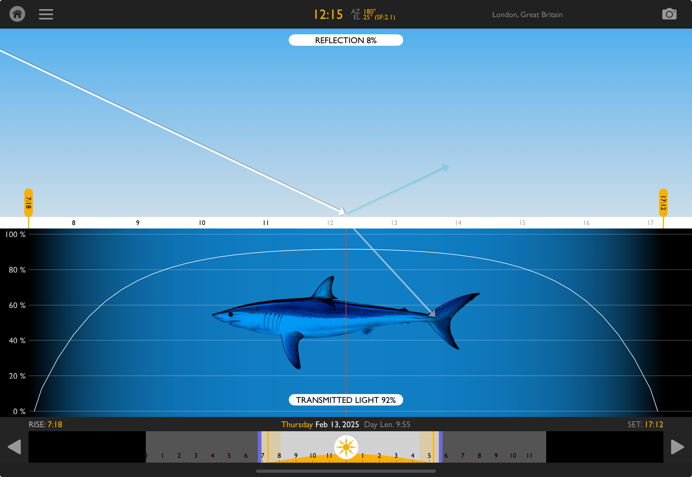 Helios underwater planning view