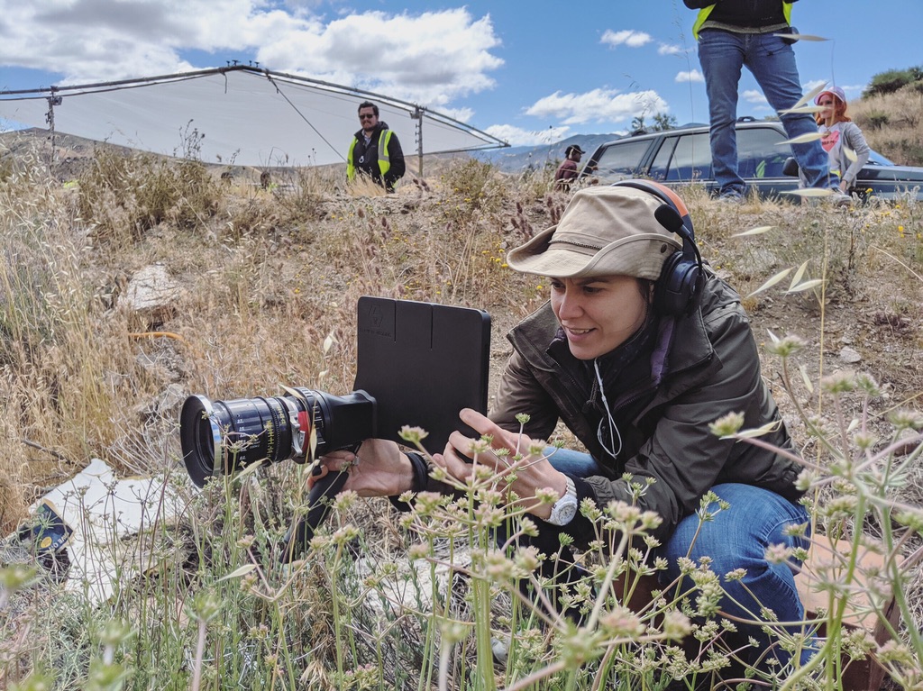 Catherine Goldschmidt ASC, BSC framing through Artemis Prime on set